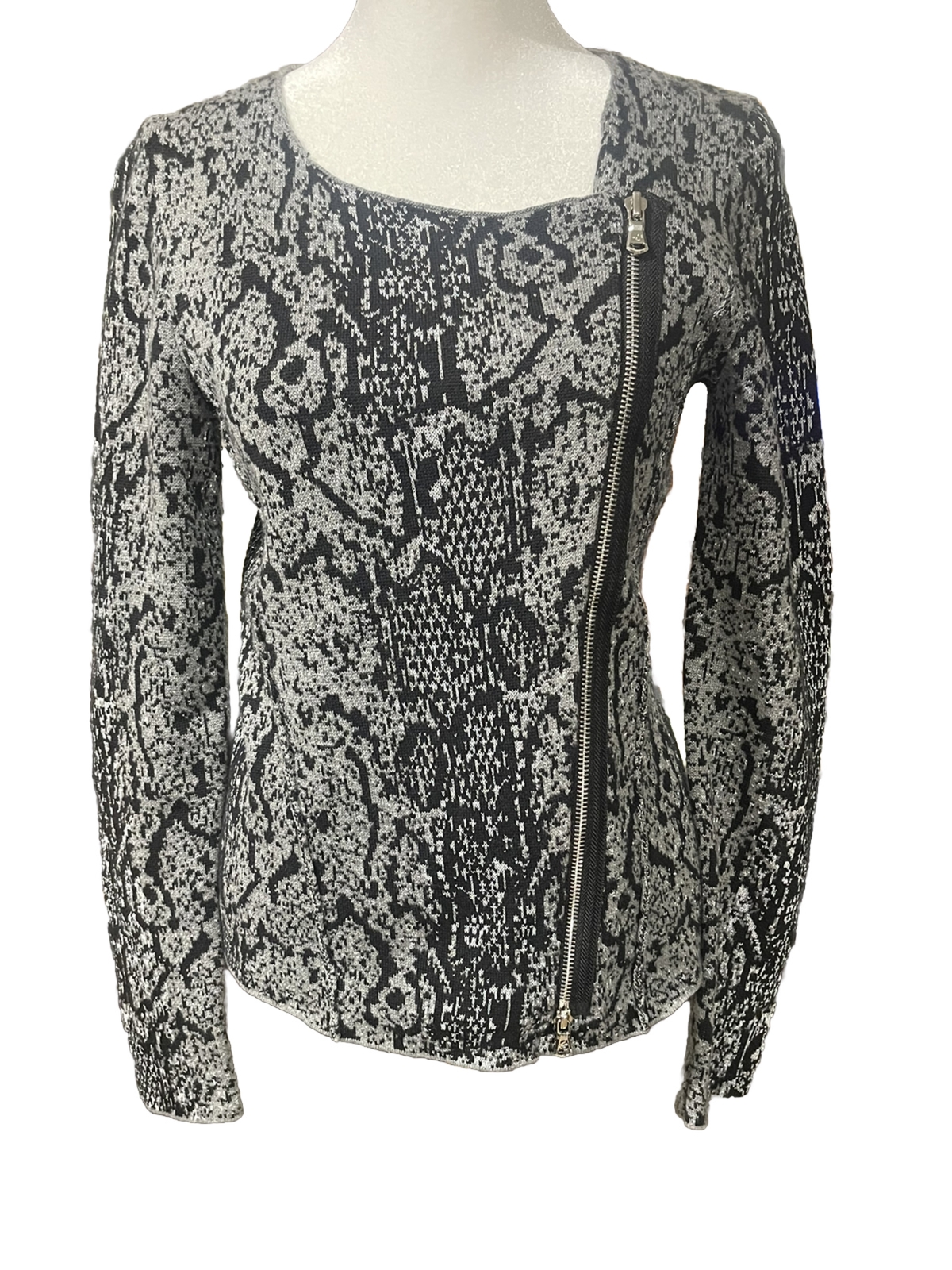 Kenneth Cole Python Sweater Mojo jacket Sz XS - image 1