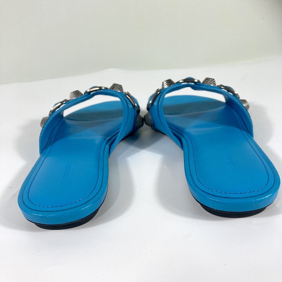 NWB Balenciaga Cagole Slide Sandal Cyan Size 36.5EU 6.5US