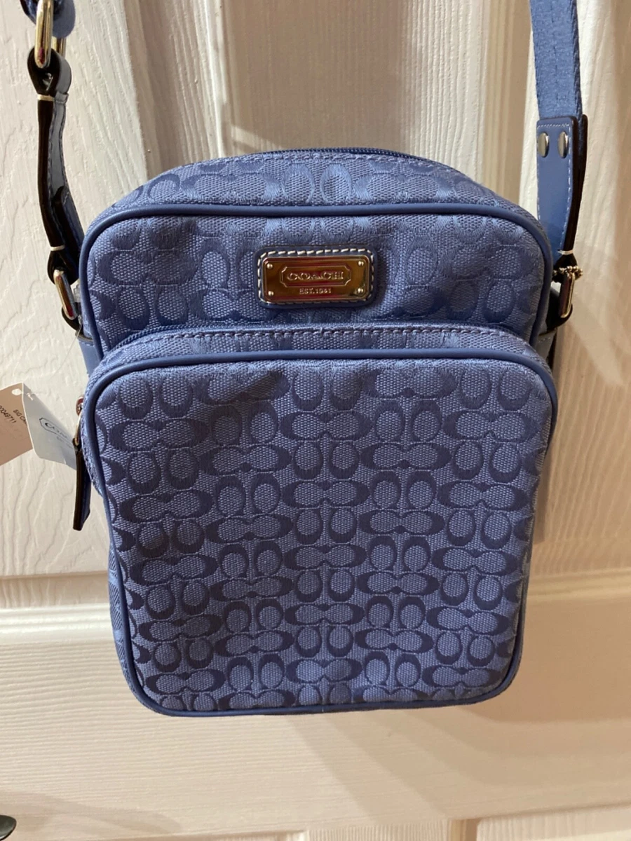 Coach camera bag blue sales