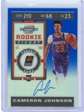 2019/20 Contenders Optic Blue Rookie Ticket Auto #120 Cameron Johnson #48/49