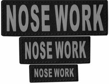 NOSE WORK Patch Reflective Extra Label Tag for Dog Harness Service