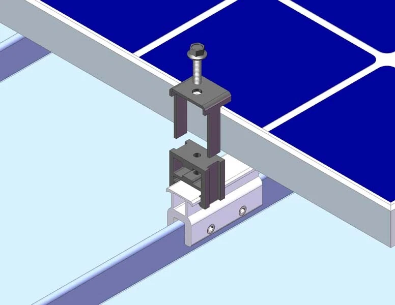 Kit de montaje solar de instalación sin rieles MageClamp de 4 o 10 costuras de pie techo de metal Foto 2 de 4