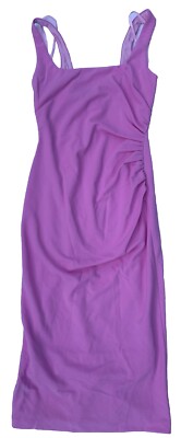 bhldn andie square neck stretch crepe midi dress Anthropologie BHLDN Andie Square-Neck Stretch Crepe Midi Dress Mauve  Size:XS NEW
