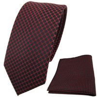 Schmale Designer Tigertie Krawatte + Einstecktuch Braun Schwarz Gemustert