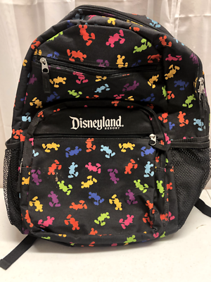 Disneyland Parks Backpack Rainbow Mickey Black Colorful | eBay
