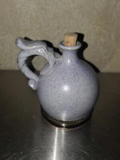 Vintage Pretty 5" Lilac/Lavender/Purple w/Brown Base Decorative Jug With Cork