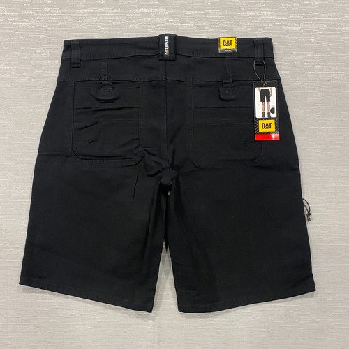 CAT Caterpillar Arbeitsshorts Herren 34 x 10" schwarz Canvas Taschen Stretch - Bild 7 von 15