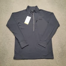 Rab Nexus Pull On 1/2 Zip Men's Medium Steel Gray Pullover Sweater Wool Thermic