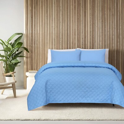 Soft Coverlet Bedspread Set Double Queen King Size Bedding Pillowcase