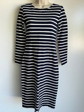 NWT $88 J.CREW Navy & White Striped Long Sleeve Sheath Dress {G7980} Size 00