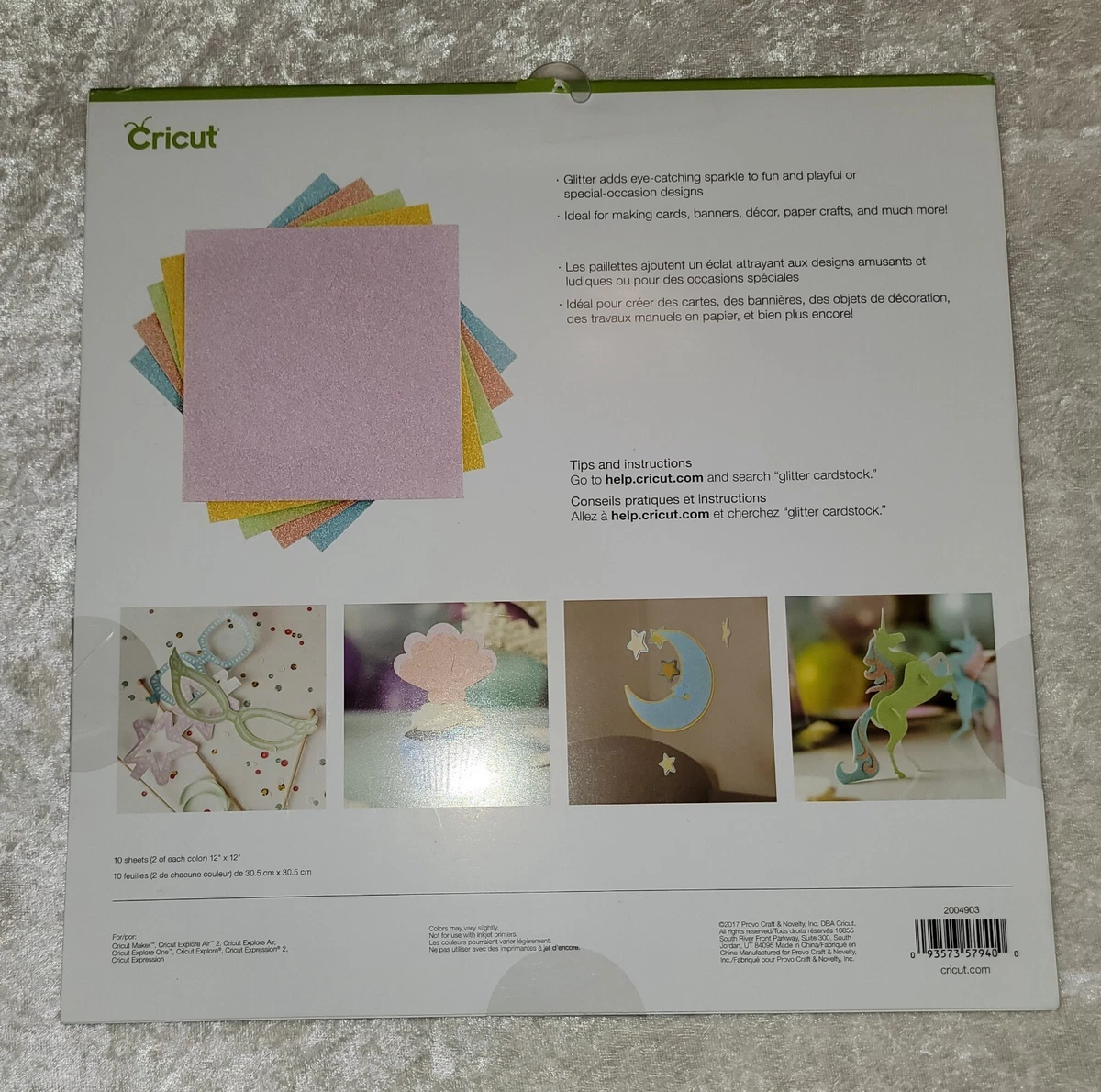 SILVER Glitter Luxe Cardstock Encore Paper, Silver Glitter Cardstock