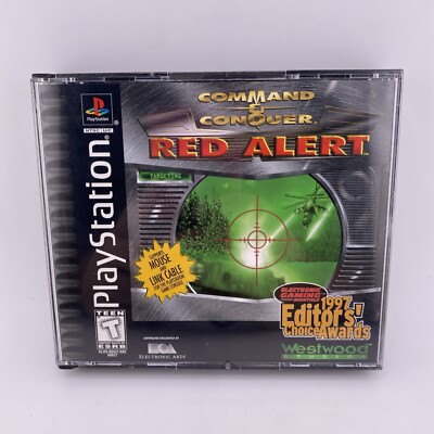 Command & Conquer: Red Alert (Sony PlayStation 1, 1997) Complete Cib Tested Psx