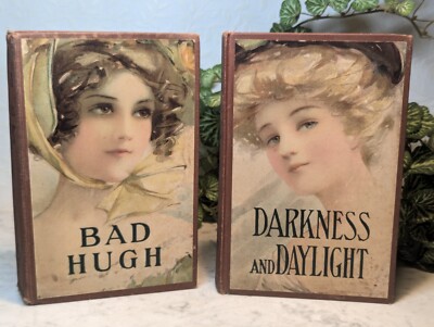 DARKNESS and DAYLIGHT & BAD HUGH Mary J. Holmes Rare Vintage Hardcover Donohue