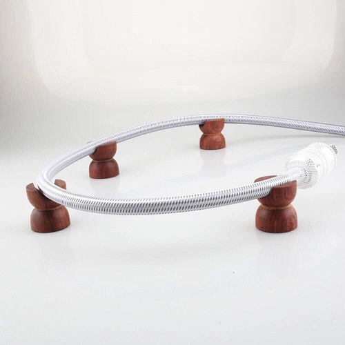 Wooden Audio Speaker Cable Riser Insulation Power Wire Holder Line Support Stand - Picture 5 of 7