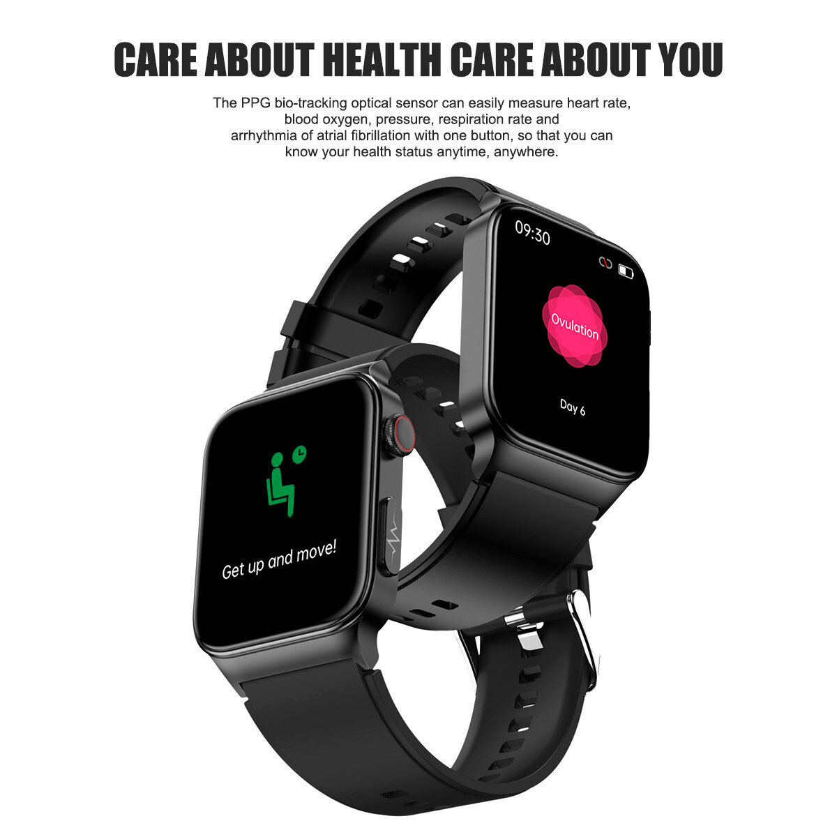 Bluetooth Smart Watch Blood Oxygen Body Temperature Waterproof ECG HRV Monitor eBay