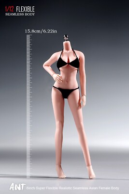 ANT 1/12 Super Flexible Seamless Female Pale Mid Breast Body For 6