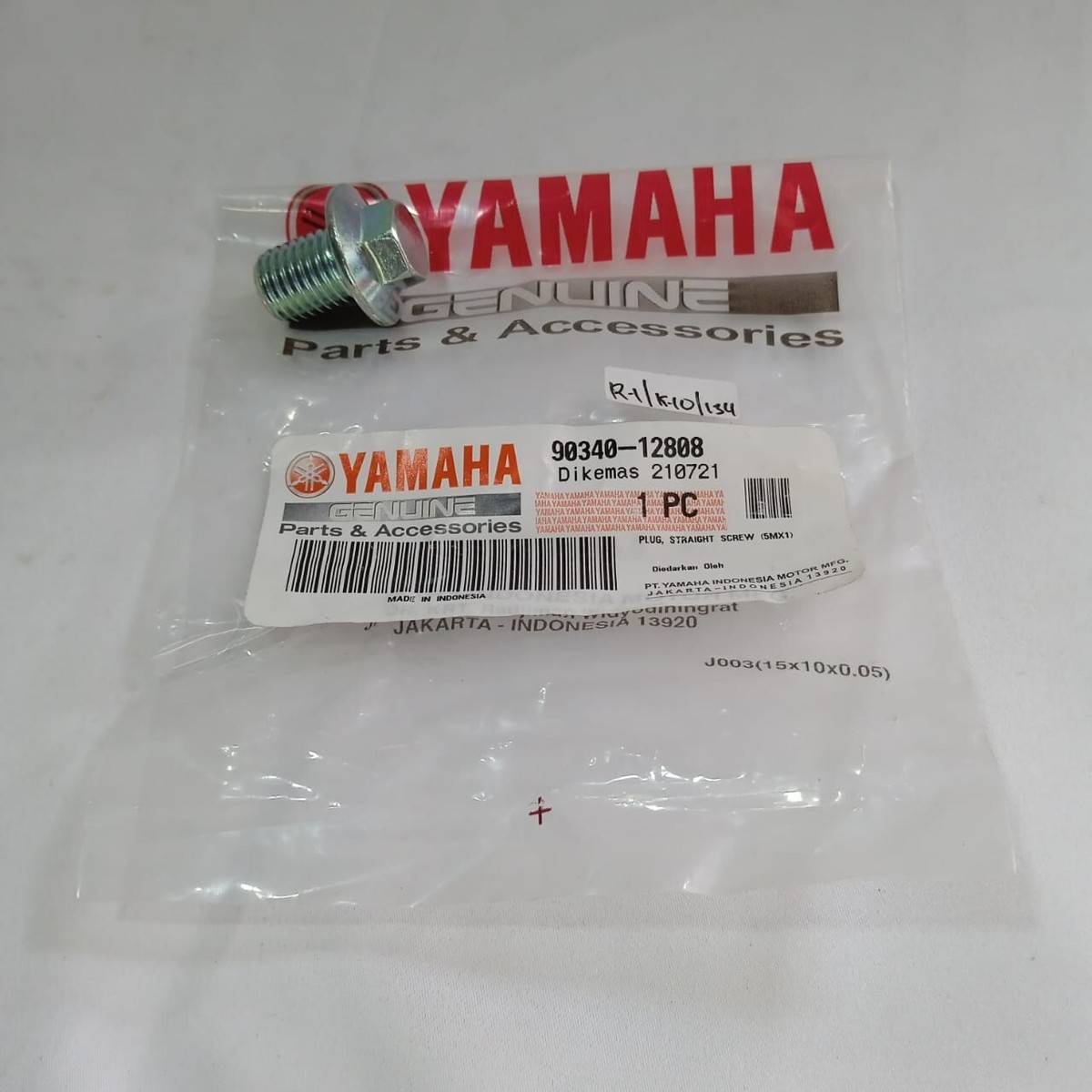あ1219 Yamaha Aerox Jupiter Nmax Straight Screw Plug 90340-12808 Genuine