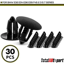 30x Black Trim Panel & Trunk Linining Retainer Clips for BMW E36 E34 9mm Nylon