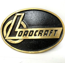 Loadcraft Trucker Promo Belt Buckle Transport Tools Vtg Brass DynaBuckle .DBD46