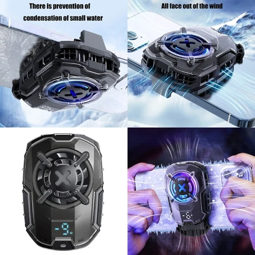 Semiconductor Phone Coolers Back Clip Fast Cool Down With LED Display for Gaming