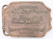 American Express Fairchild Original/ Brass 70s Belt Buckle