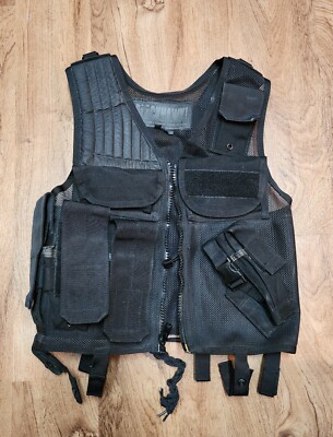Blackhawk Black Tactical Vest Medium Size 9 Military Police