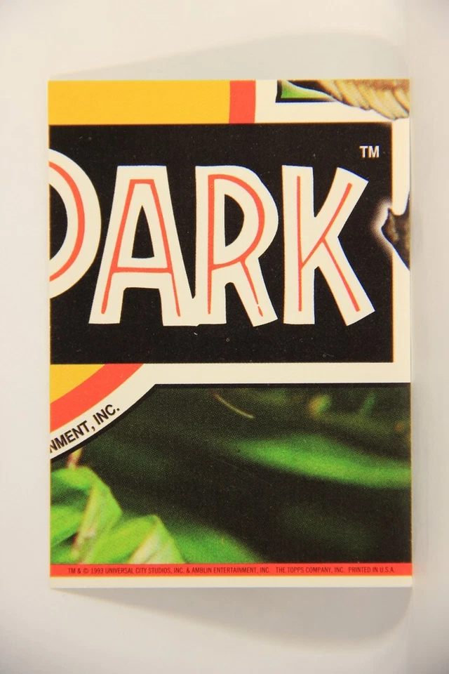 Jurassic Park 1993 Trading Card Sticker #8 Velociraptor ENG Topps Puzzle L007124 - Image 2 of 2