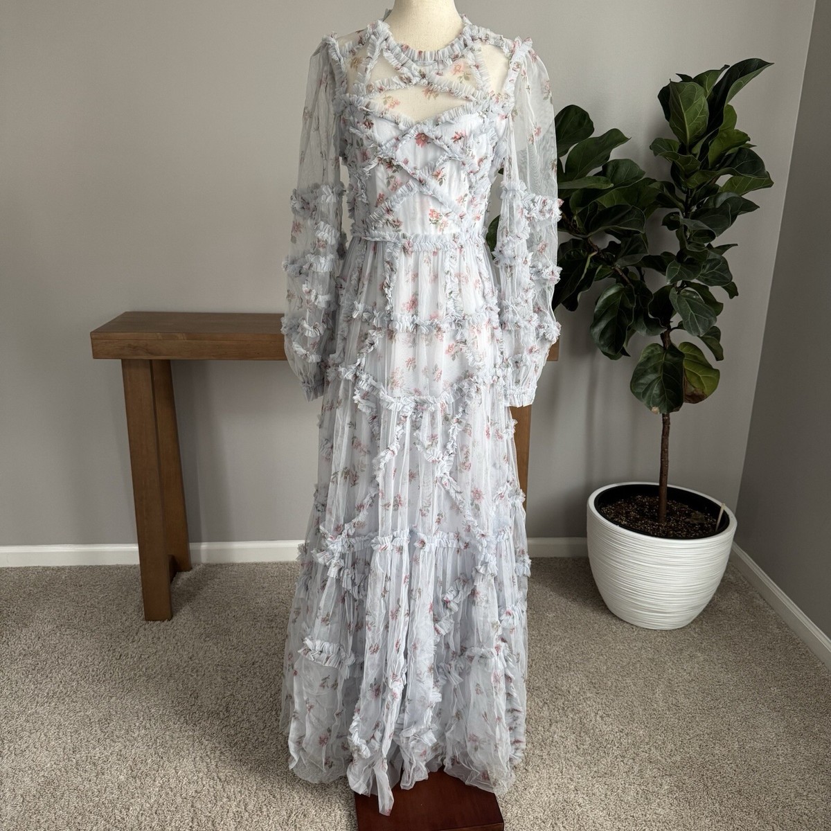 blue hydrangea maxi princess dress Milla Women's Ravishg Corset Maxi Dress