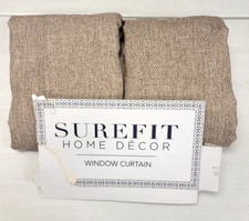 SureFit Home Décor Mika Pocket Rod Black Out Drapery Panel Pair 54 x 95