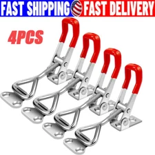 4Pcs Heavy Duty Steel Toggle Latch Catches Adjustable Lock Clamp For Boxes Case