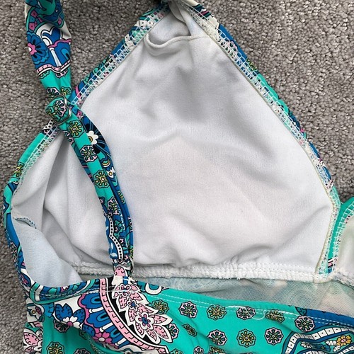 Spanx Love Your Assets Swimsuit Women L Blue Multi Paisley 1 Piece Tummy Control - Picture 8 of 10