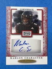 2021 Marlon Character Sage Premier Draft Auto #A36 Louisville Cardinals