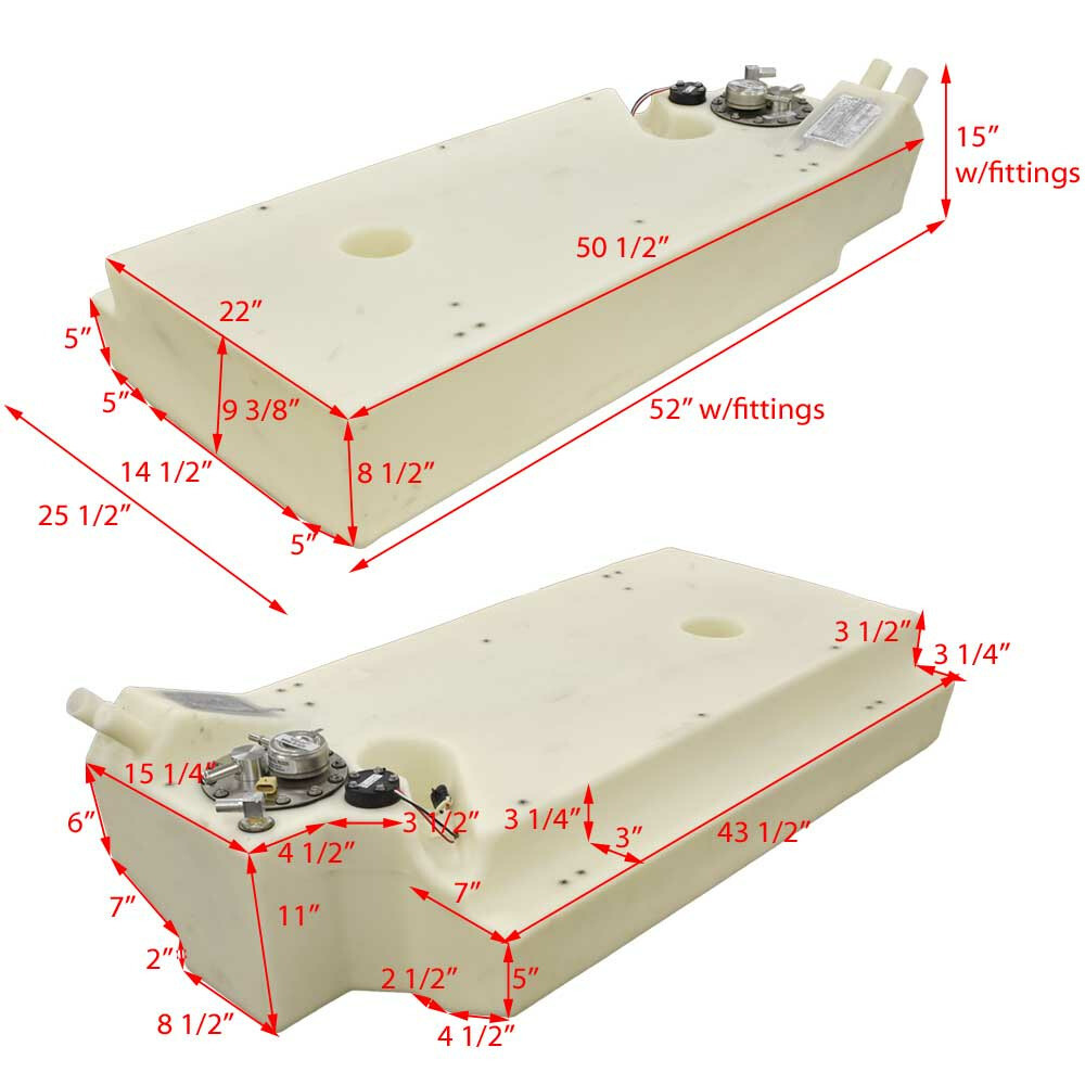 Dometic Boat Fuel / Gas Tank FTA000787BR MasterCraft 42 Gallon Poly