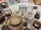 Vintage Lot Of Glass Salt And Pepper Shakers — photo 3