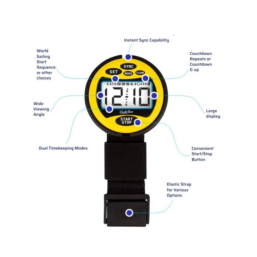 Windie Regatta-Uhr 'Timer Pro', Regattauhr, Startuhr, Hellblau - Bild 2 von 4