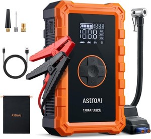 AstroAI1 Jump Starter Power Pack with Air Compressor, 12V