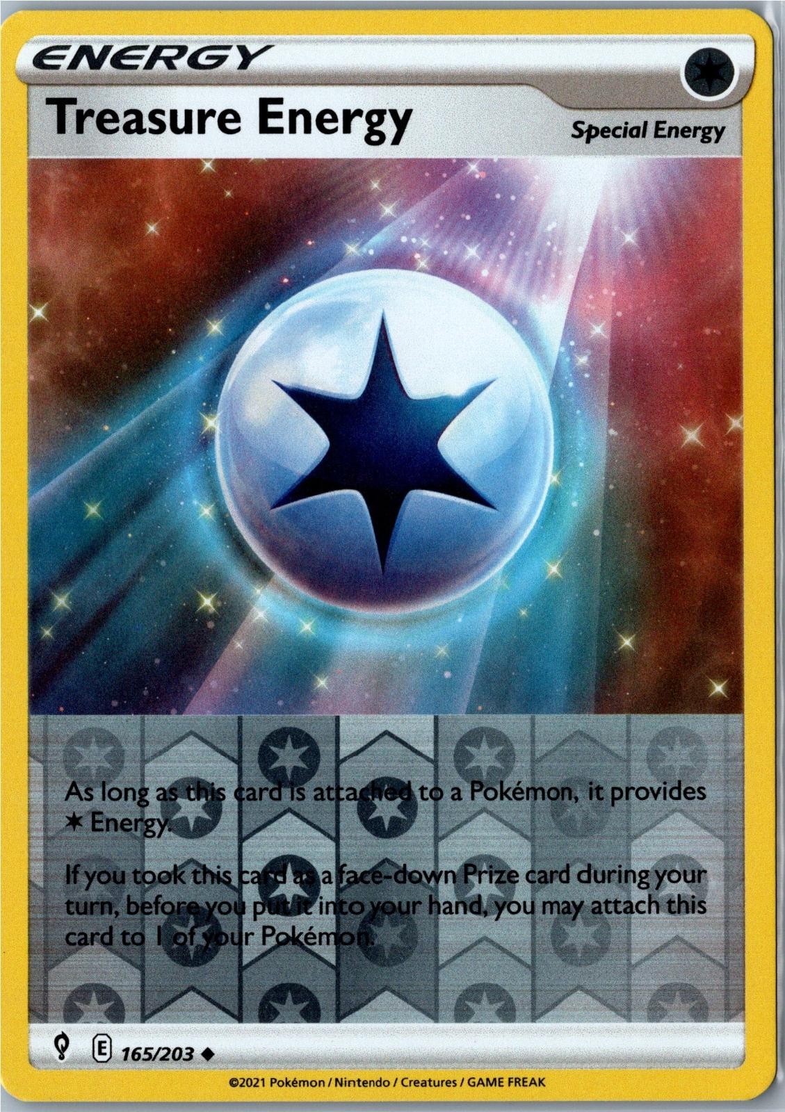 Treasure Energy Evolving Skies 165/203 Uncommon Reverse Holo LP - Pokemon Card
