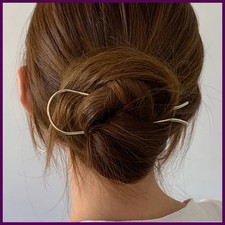 Nuevo y moderno pasador de metal sencillo para el cabello: horquilla geom trica
