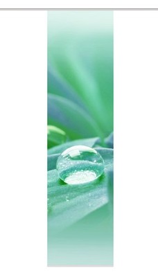 Schiebevorhang Deko blickdicht GOTAS, Farbe grün, Größe BxH 60x245 cm WFI