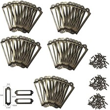Namvo 50 PCS Label Holders Brass Metal File Cabinet Drawer Tag Labels Holders