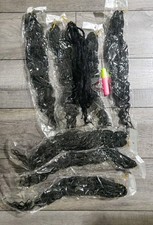 Crochet Boho Box Braids with Human Hair Curls 18inch 8pk 96strands 1B Deep Wave