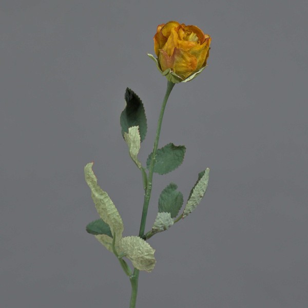 Artplants KüNstliche Rose Freida, Eco Collection, Orange-Gelb, 60Cm, Ø4Cm-image