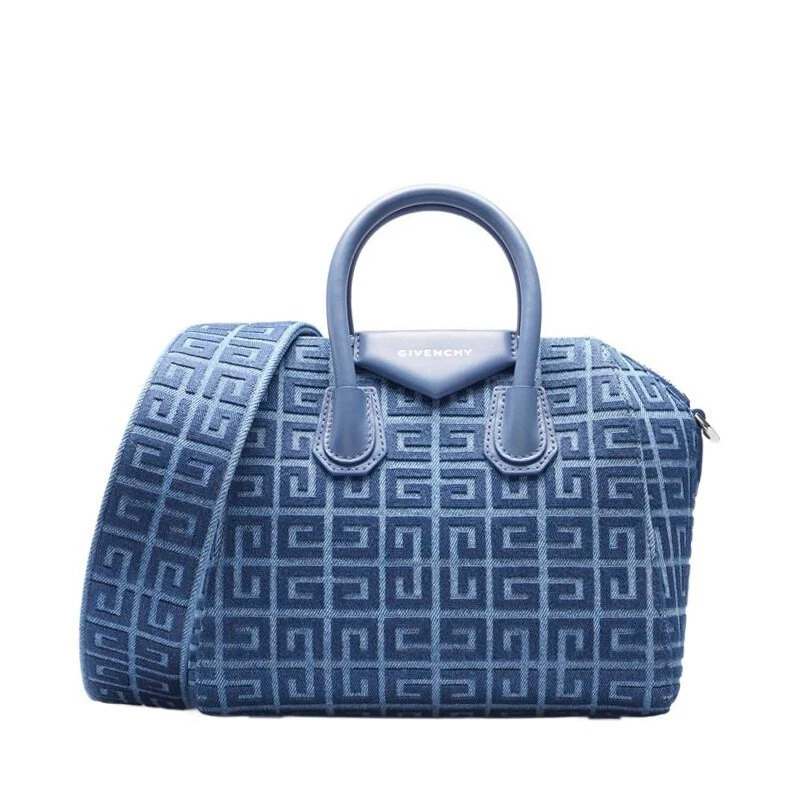 Givenchy Mini Borsa Donna in Tessuto Blu Antigona 4g Denim