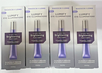 (4) BAUSCH & LOMB LUMIFY ILLUMINATIONS HYDRA GEL EYE BRIGHTENING CREAM  .5 FL OZ