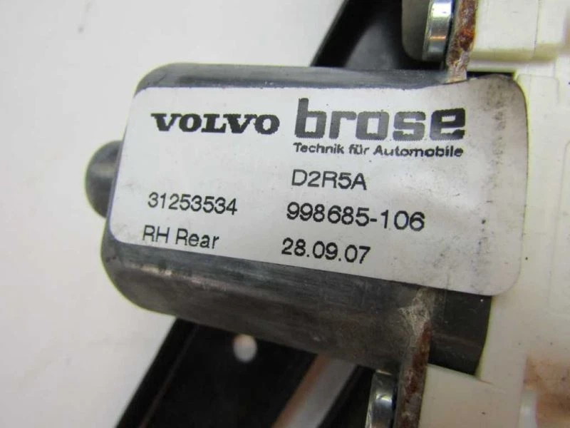 Volvo C70 2006 2013 pasajero derecho cuarto trasero regulador ventana vidrio Foto 4 de 4