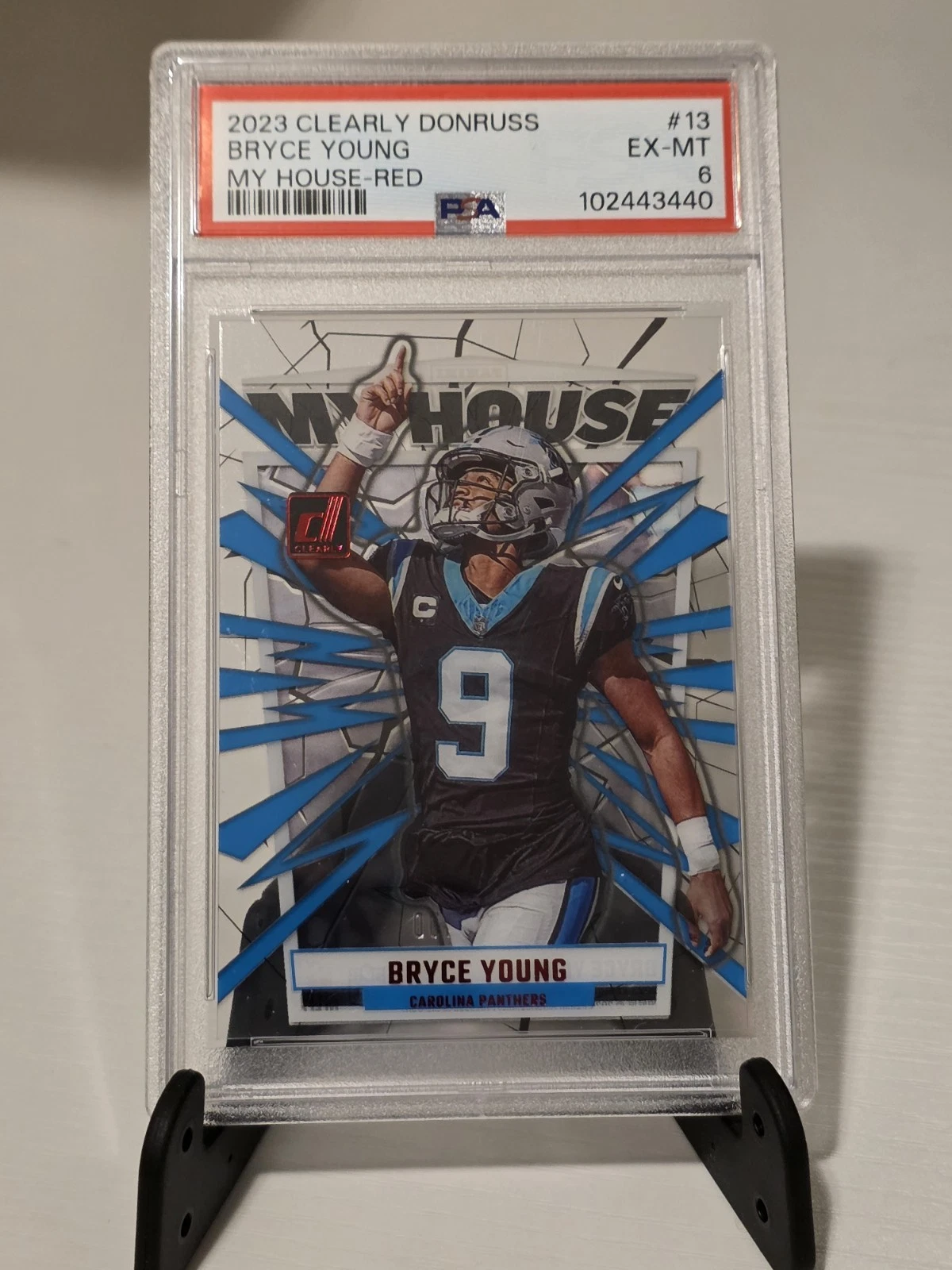 Bryce Young Panini Clearly Donruss Clearly My House #13 Red