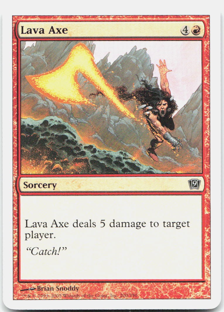 Lava Axe 200 Common 9th Edition Magic: The Gathering Lightly Played