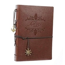 Photo Album Scrapbook, 11 x 8.3 Inches 60 Black Pages Refillable Vintage Love