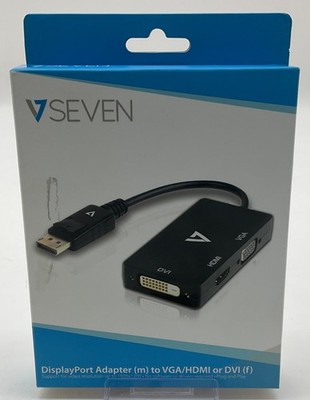 V7 DisplayPort 1.2 Male to VGA Female DVI-D Female HDMI V7DP-VGADVIHDMI-1E