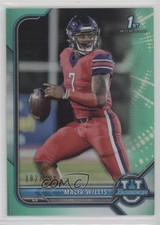 2021-22 Bowman U Chrome Prospects Aqua Refractor 182/299 Malik Willis #29 4l3